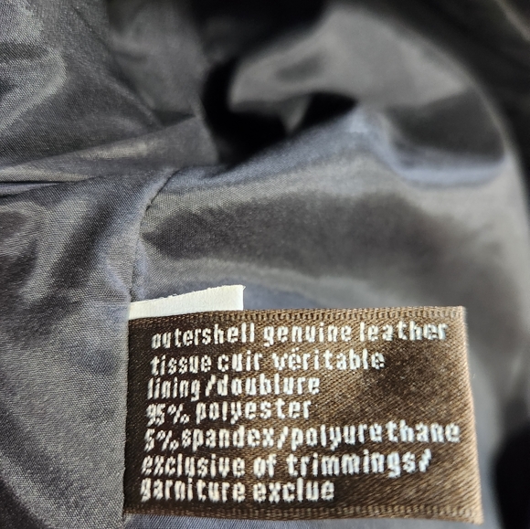 Vintage Danier buttery soft high waisted black leather straight leg pants sz 10 - Picture 8 of 9